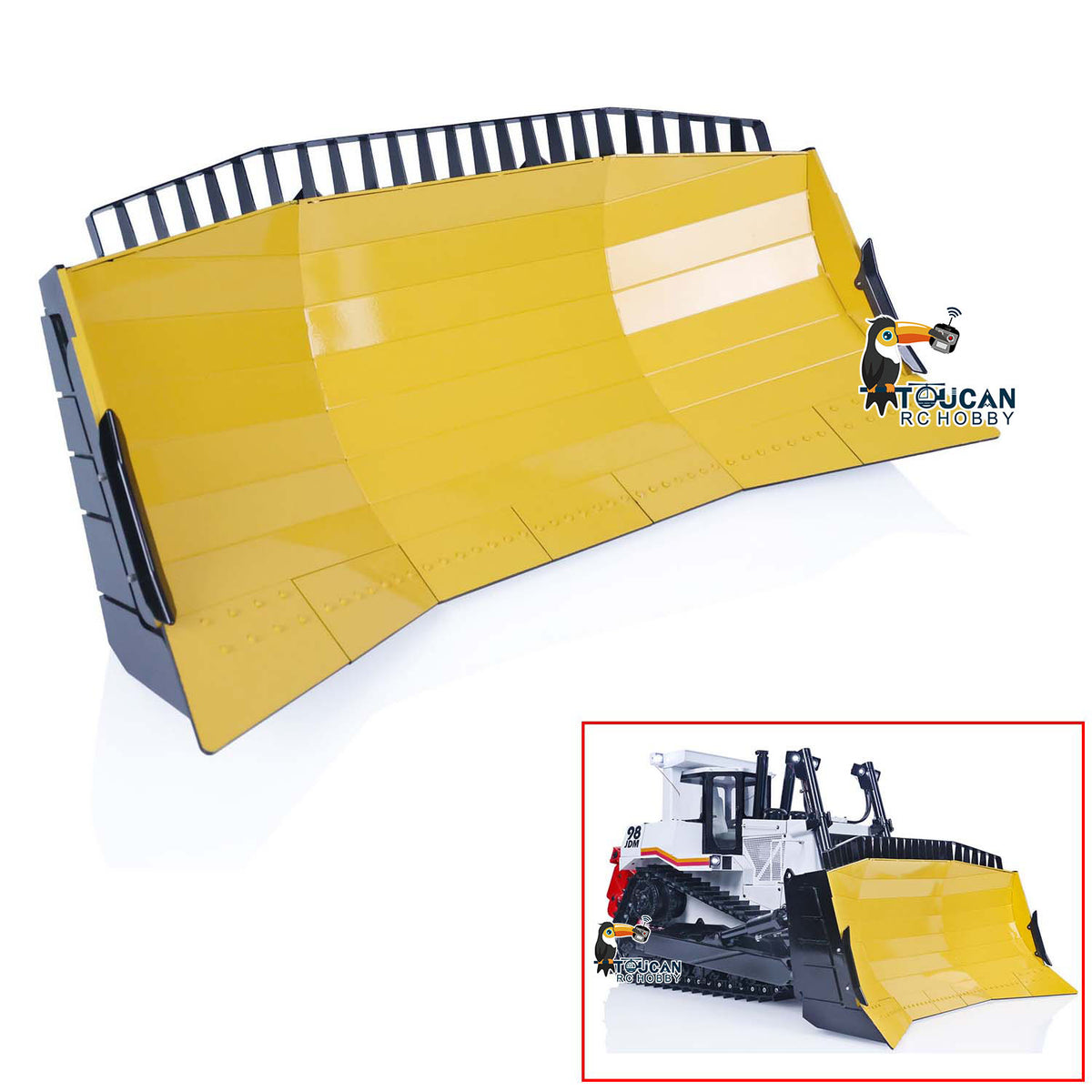 TOUCAN RC HOBBY JDModel Metal Dozer Blade Fuel Tank Tracks for 1/14 JDM-98 DXR2 RC Hydraulic Bulldozer DIY Model for Construction Vehicle Enthusiast