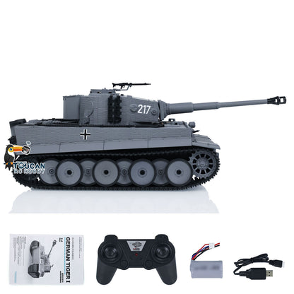 TOUCAN RC HOBBY HY Model 1/24 217 007 RC Battle Tank Tiger I Remote Control Military Tanks Armored Panzer Infrared Combat USB Assembled Painted