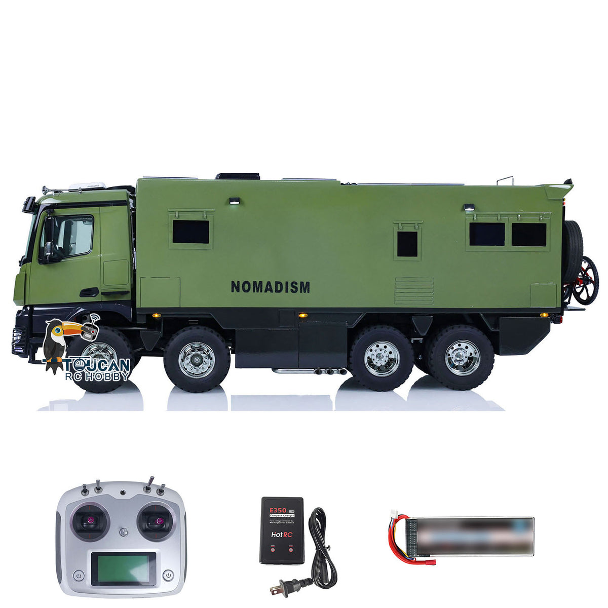 TOUCAN RC HOBBY 1/14 8*4 RC Recreational Vehicles RTR Remote Control Touring Car Sound Light Smoking Painted Assembled RTR Version