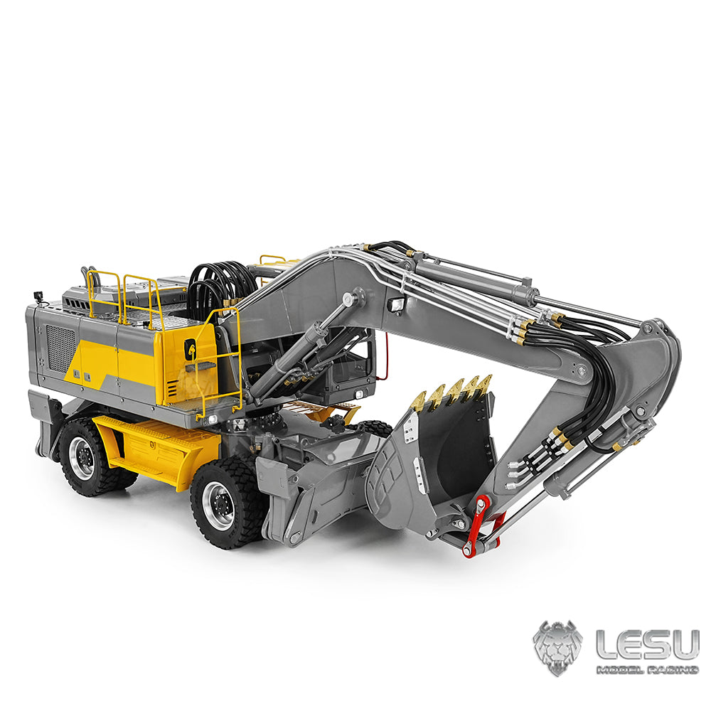 TOUCAN RC HOBBY 1/14 LESU RC Hydraulic Excavator Aoue ET30H Wheeled Digger Assembled and Painted Model Light System Pump Valve