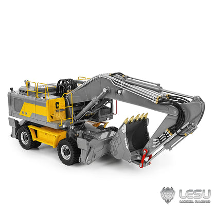 TOUCAN RC HOBBY 1/14 LESU RC Hydraulic Excavator Aoue ET30H Wheeled Digger Assembled and Painted Model Light System Pump Valve