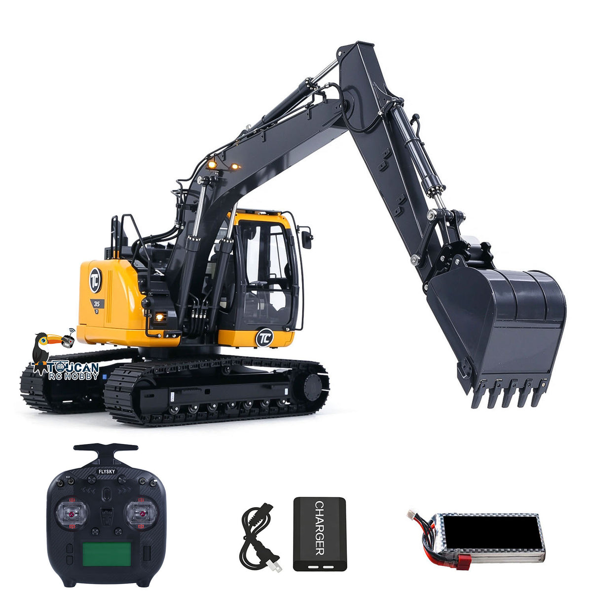 SFrog 1/14 Hydraulic RC Excavator ZX135US LITE - 95% Metal PNP RTR