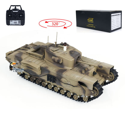 TOUCAN RC HOBBY 1/16 Military RC Battle Tank Churchill Mk.VII Metal Tracks Tongde Electric Tanks Painted Assembled Barrel Recoil Smoke Unit