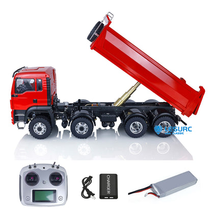 TOUCAN RC HOBBY LESU 1/14 8x8 Metal Hydraulic RC Dump Truck 20130011 RTR Tipper Model FlySky I6S Radio Controller 2 Speed Transmission Brushless Motor Sound System