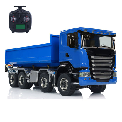 TOUCAN RC HOBBY LXY G88 1/14 Metal 8x8 RC Roll On Off Hydraulic Dump Truck PNP 3 Speed Transmission Differential Lock Axles ST8 Controller Light Sound System for Construction Model Collectors