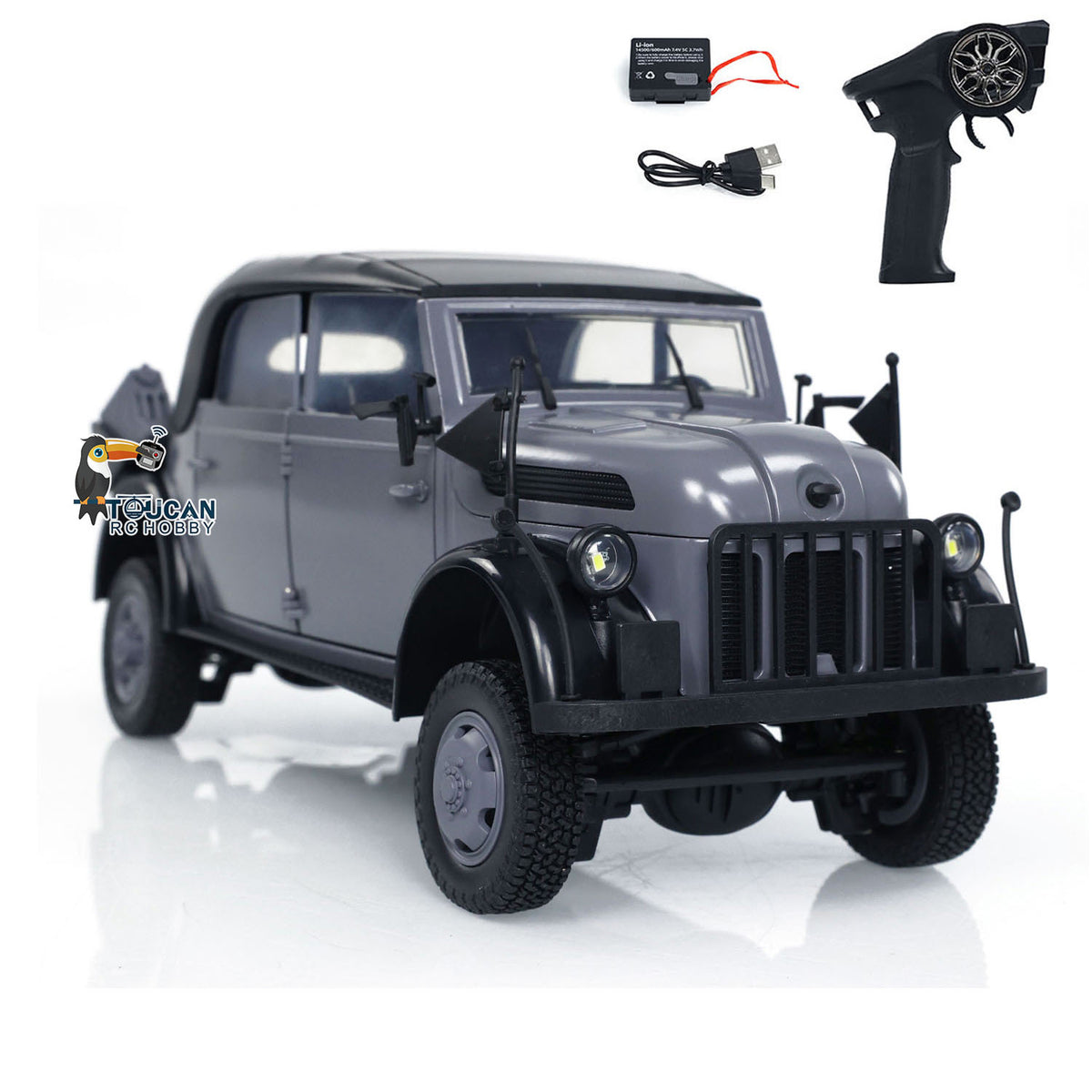 TOUCAN RC HOBBY 1/18 Heng Guan4-51 4x4 RC Command Vehicles 4WD Radio Control Off-road Car Model UPgraded Version Sound Light Smoke Unit ESC Servo Motor