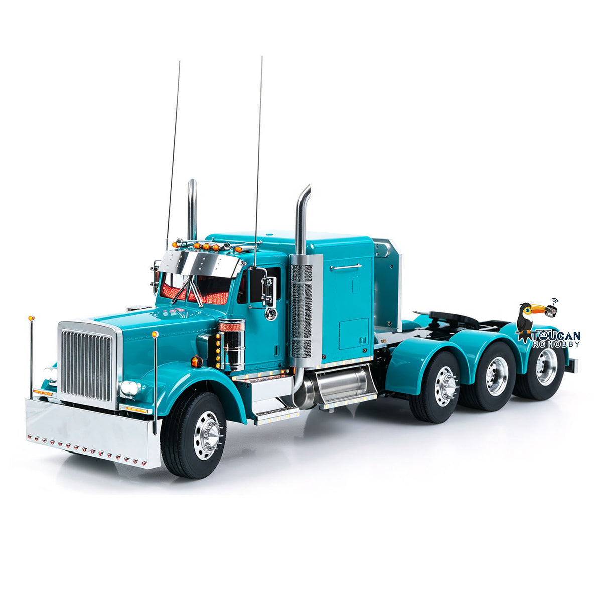 TOUCAN RC HOBBY 56344 Grand Hauler Camion tracteur RC 1/14 RTR 8x6 châssis métallique, moteur brushless, ESC, essieu relevable central, blocage de différentiel, fumée, radiocommande