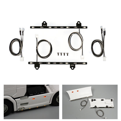 TOUCAN RC HOBBY Plastic Side Skirt Light 3-7V LED Warning Lamp for 1/14 DIY Remote Control Tractor Truck Model 770S 6x4 56368 Car Parts