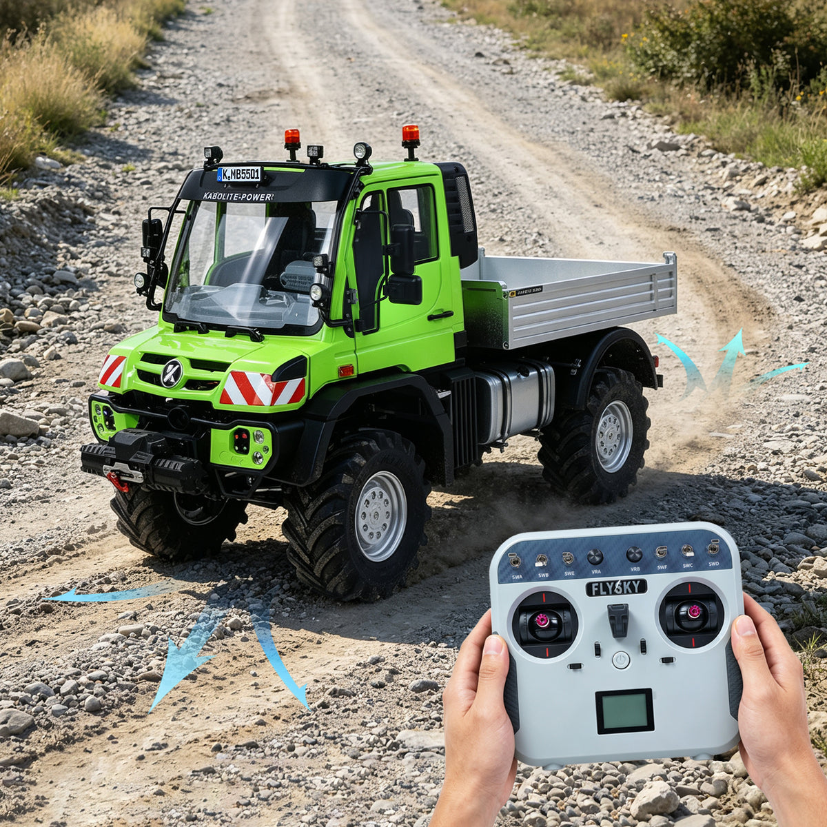 TOUCAN RC HOBBY Kabolite 5501 1/14 Metal RC Dumper Electric Lifting ATV Off Road Truck Lorry 4X4 Axle Differential Lock 2-Speed Transmission Light Sound System