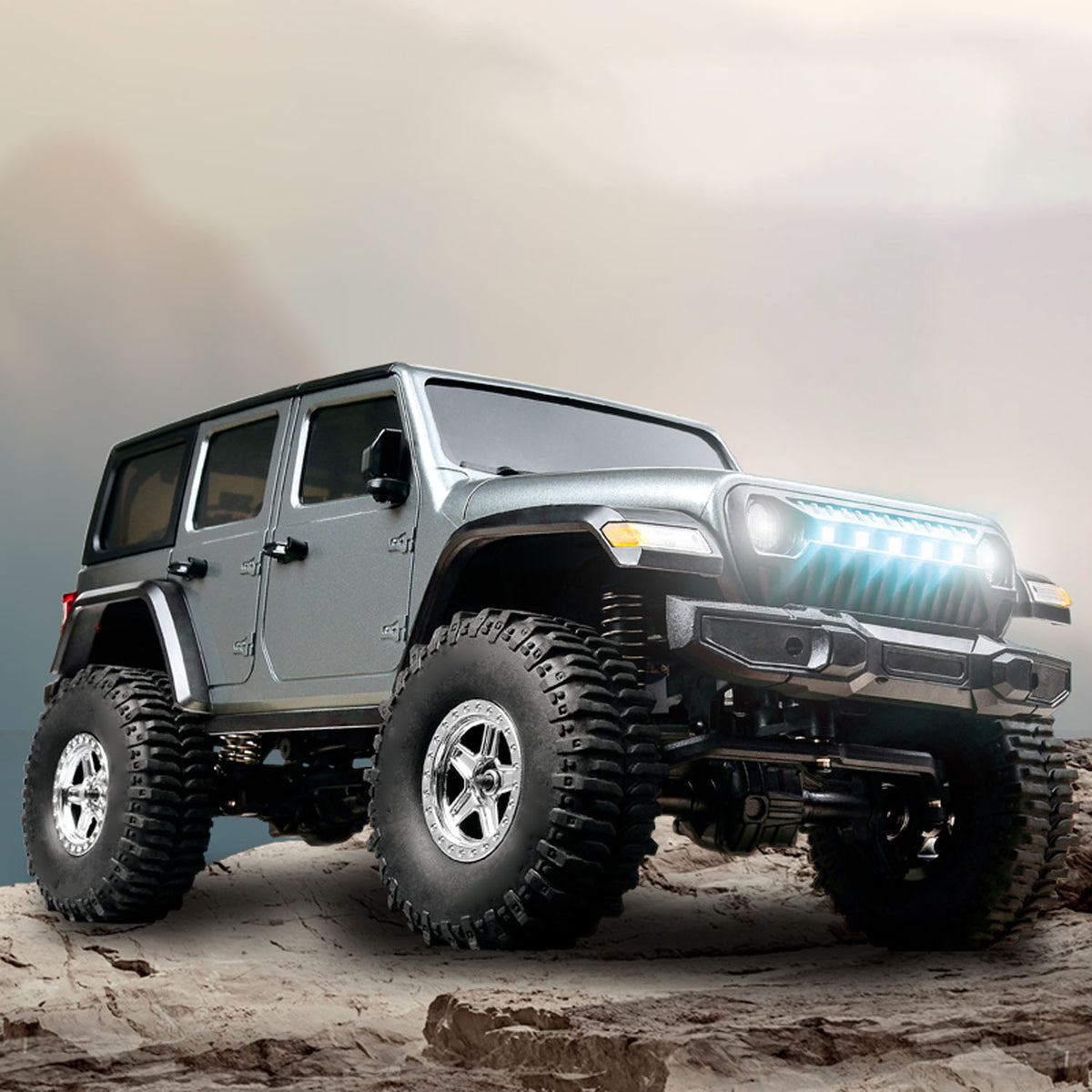 TOUCAN RC HOBBY JJRC 1:18 4*4 RC Simulation Rock Crawler Car C8801 2.4G Wireless Control Off Road Vehicle RTR Crawler Brushed Motor ESC LED Lights