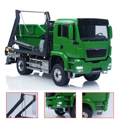 TOUCAN RC HOBBY LESU Z0068 1/14 Metal 4x4 Hydraulic Swing Arm Garbage Vehicle 3 Speed Transmission Lock Differential Axles for Backyard Fun