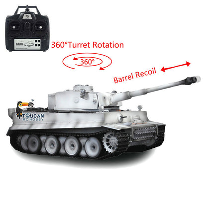 TOUCAN RC HOBBY Heng Long 1/16 TK7.0 Promotion Tiger I RC Tank 3818 with Barrel Recoil 360 Degrees Turret IR Smoke Metal Tracks Sprockets Idlers Wheels