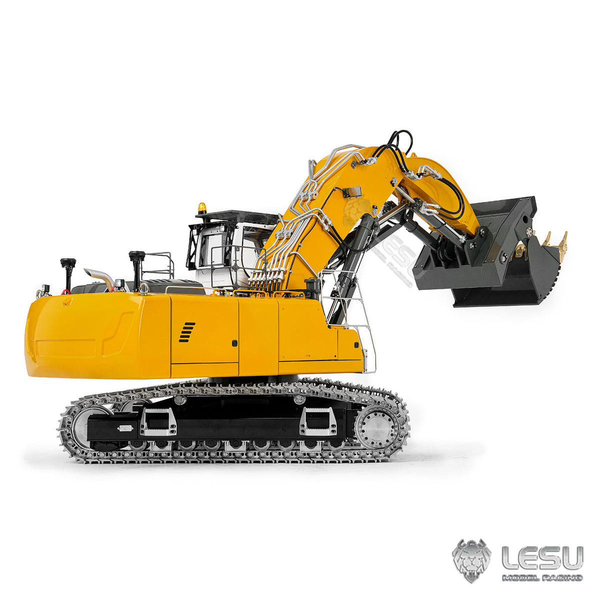 TOUCAN RC HOBBY LESU LR956 1/14 Metal RC Hydraulic Front Shovel Digger B0041 Dual Pump Excavator with Brushless Motor Light System for Outdoor Fun