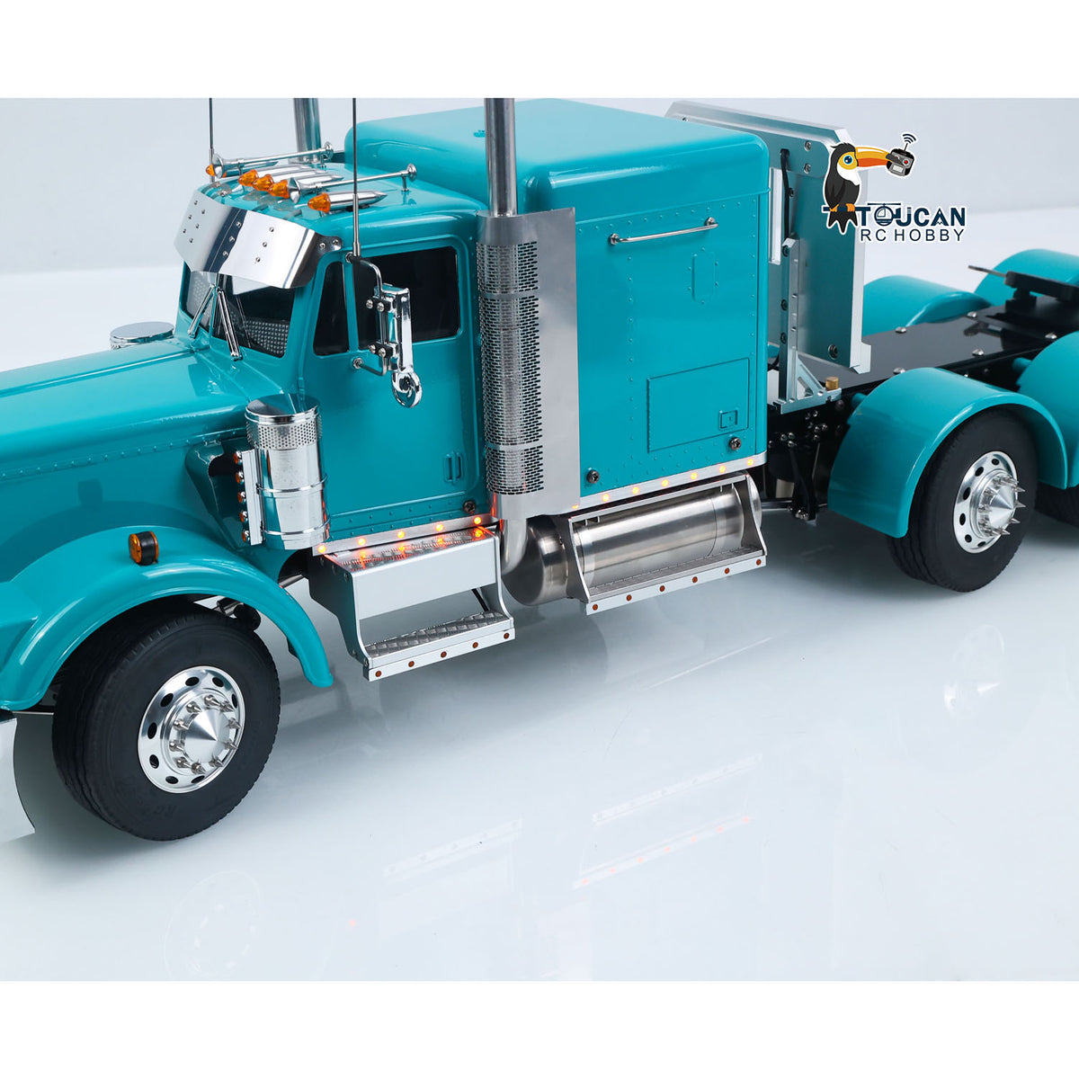 TOUCAN RC HOBBY 56344 Grand Hauler Camion tracteur RC 1/14 RTR 8x6 châssis métallique, moteur brushless, ESC, essieu relevable central, blocage de différentiel, fumée, radiocommande