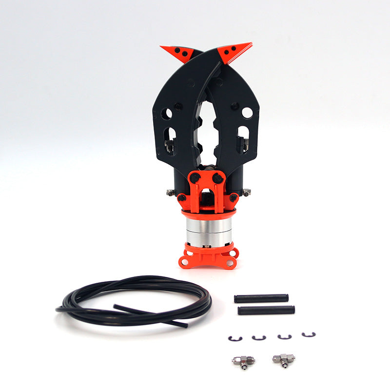TOUCAN RC HOBBY Metal Timber Grab Quick Release Coupler Shear Claw Brass Oil Pipe Clamp For JDMODEL 1/14 RC Hydraulic Excavator V2 JDM-106 Digger