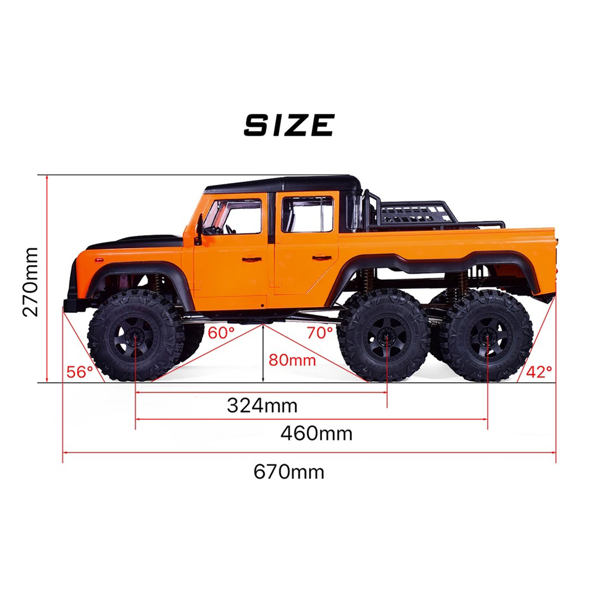 TOUCAN RC HOBBY Aoxing 1/10 Scale 6WD RC Pick-up Rock Crawler Off-Road Truck Lights Sounds 2 Speeds PNP Version Painted Assembled Hobby Model