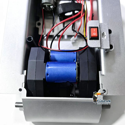 TOUCAN RC HOBBY Metal Chassis Smoke Unit Gearbox Power Blue Motor Speaker Switch for Heng Long 1/16 RC Battle Tank 3898 USA M4A3 Sherman Model