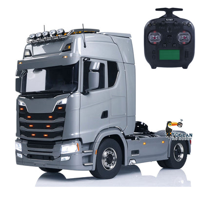 TOUCAN RC HOBBY LXY Metal Chassis Fifth Wheel 4X4 1/14 3Speed Radio Control Tractor Truck 770S Axle Locks Brushed ESC Motor Light System No Battery