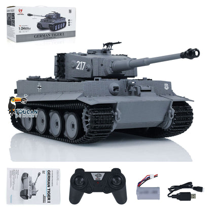TOUCAN RC HOBBY HY Model 1/24 217 007 RC Battle Tank Tiger I Remote Control Military Tanks Armored Panzer Infrared Combat USB Assembled Painted
