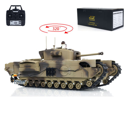 TOUCAN RC HOBBY 1/16 Military RC Battle Tank Churchill Mk.VII Metal Tracks Tongde Electric Tanks Painted Assembled Barrel Recoil Smoke Unit