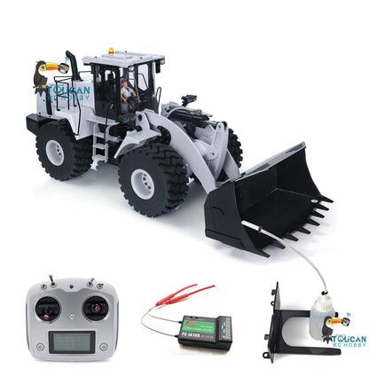 TOUCAN RC HOBBY XDRC WA470 1/14 Metal RC Hydraulic Loader PNP Quick-Change Attachment Light Sound System for Construction Truck Enthusiasts