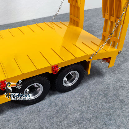 TOUCAN RC HOBBY HHG Model Metal 4-axle Full Trailer for 1/14 RC Tractor Truck Remote Control Car Simulation Hobby Model DIY Electric Tail-board