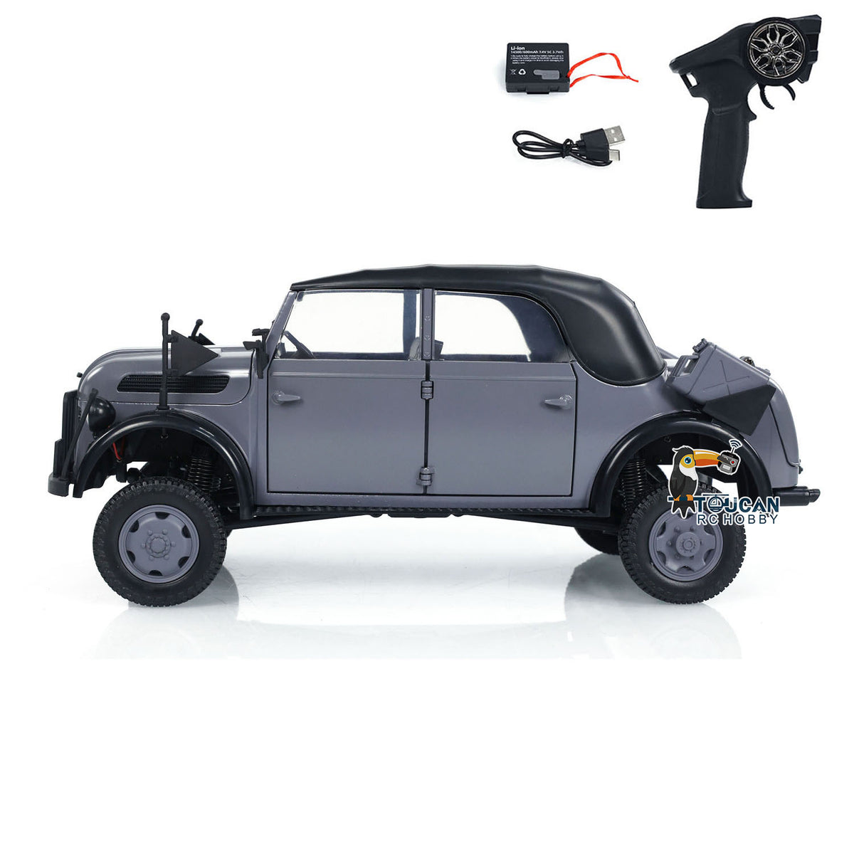 TOUCAN RC HOBBY 1/18 Heng Guan4-51 4x4 RC Command Vehicles 4WD Radio Control Off-road Car Model UPgraded Version Sound Light Smoke Unit ESC Servo Motor
