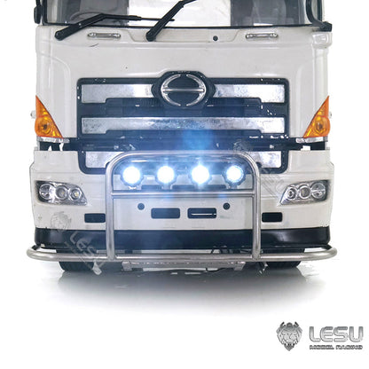 TOUCAN RC HOBBY Metall-Frontstoßstange LED-Licht für 1/14 LESU 700 Zugmaschine LKW DIY Auto Simulationsfahrzeug Hobby Modell DIY Teile