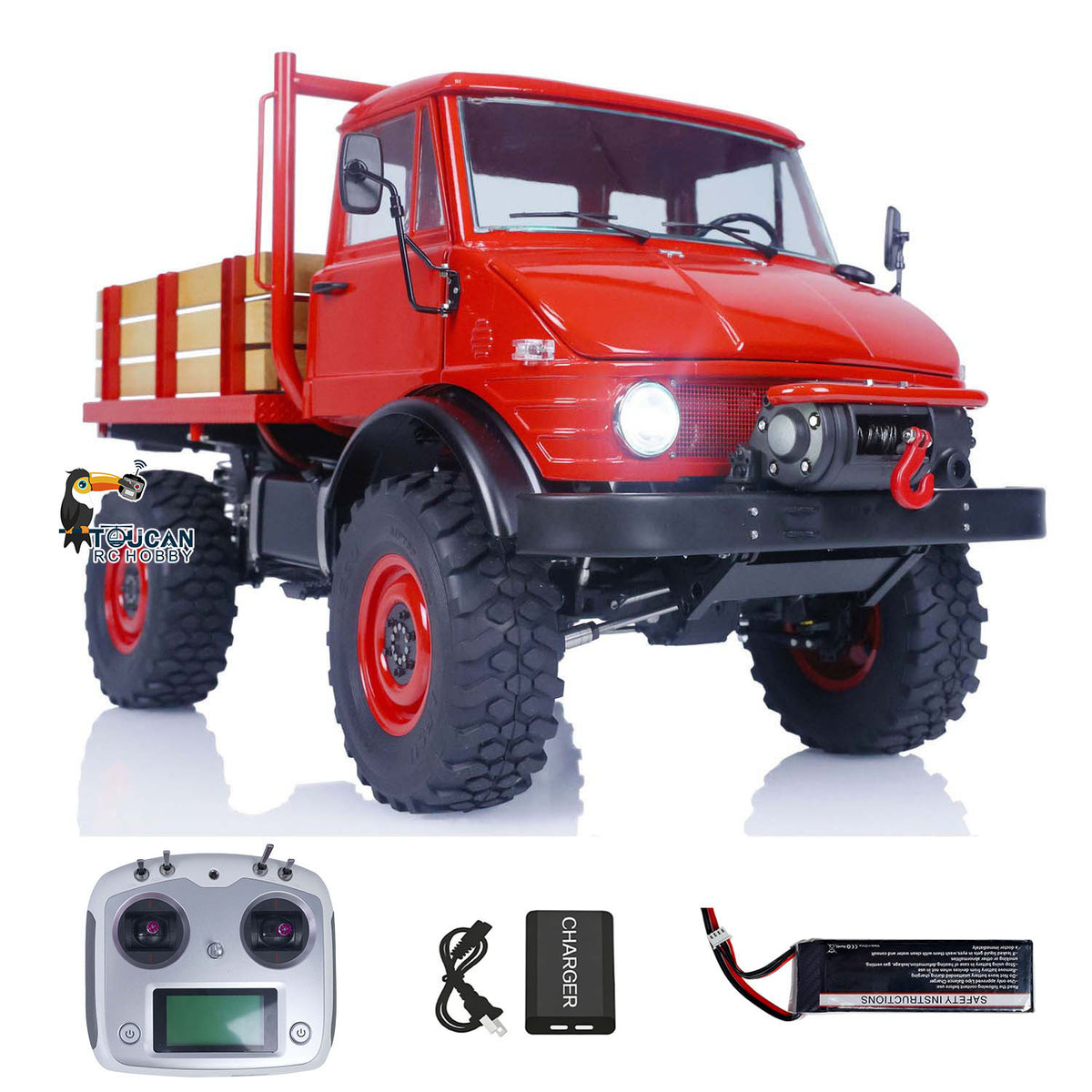 TOUCAN RC HOBBY LESU RAVE-UM406 1/10 RC-Geländewagen RA-Z001 PNP 4X4 Crawler mit Flysky I6S Fernsteuerung, 2-Gang-Getriebe, Sound- und Lichtsystem