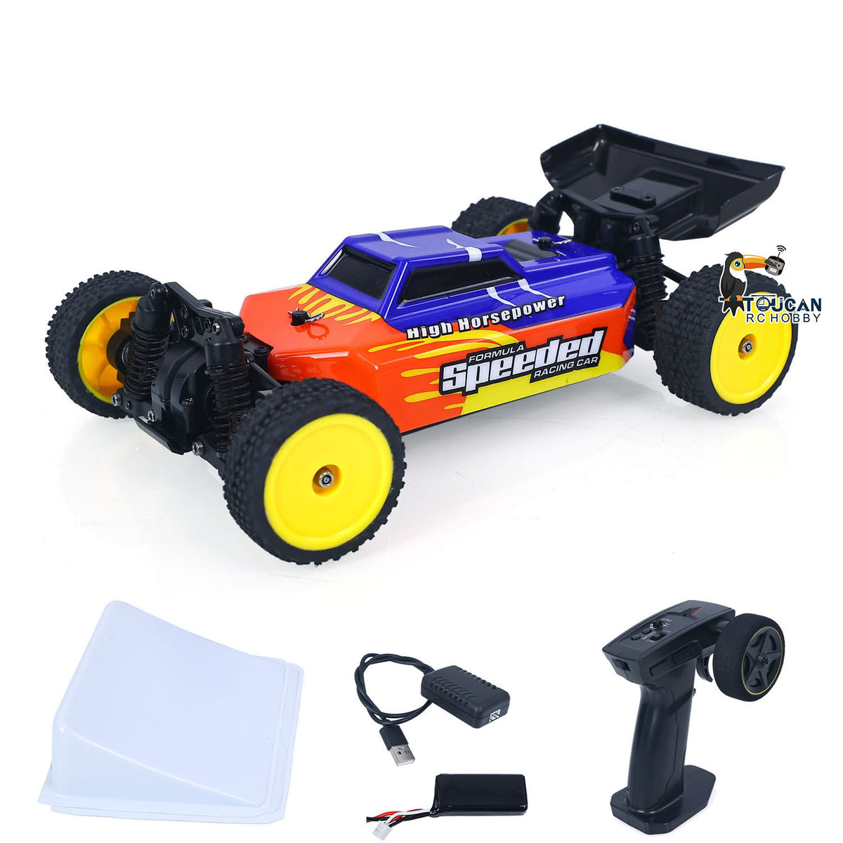 TOUCAN RC HOBBY JiaBaiLe 1/24 Electric Remote Control Off Road Car 2401A 35KM/H High Speed RC Vehicle Model CVD Drive Shafts Metal Chassis Battery RTR