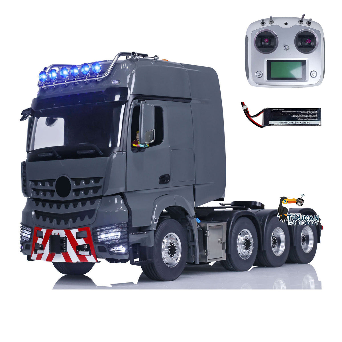 TOUCAN RC HOBBY LESU 1:14 RC Tractor Truck Metal Chassis Remote Control Car Painted Assembled