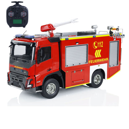 TOUCAN RC HOBBY 1/14 4x2 RC Fire Vehicles Radio Control Fire Fighting Truck 2-speed Transmission Assembled and Painted FlySky ST8