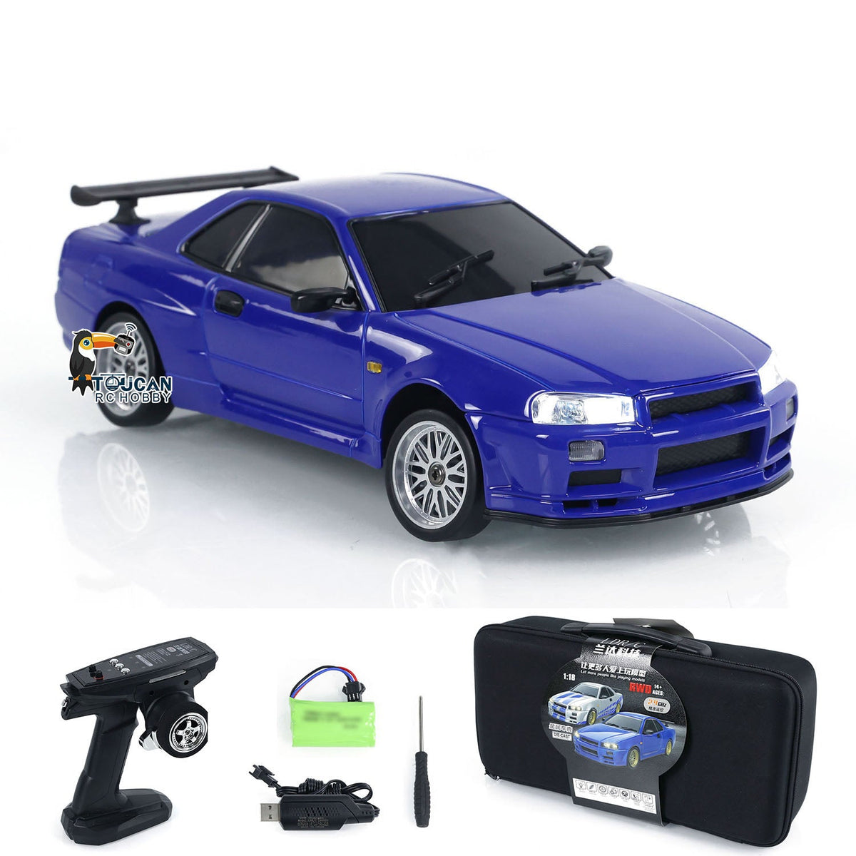 TOUCAN RC HOBBY Stock US LDRC Voiture de course RC 1/18 RWD Véhicules de drift radiocommandés Modèle avec gyroscope LD1899 Véhicules tout-terrain électriques Batterie RTR