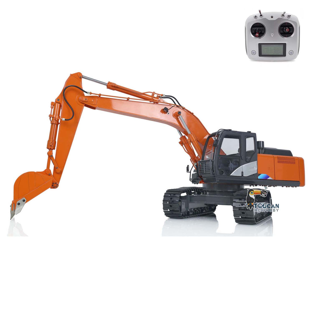 TOUCAN RC HOBBY JZModel Metal 1/12 Scale RC Hydraulic Excavator Radio Control Heavy Equipment DIM H2 ZX210 Construction Digger Easter Sale