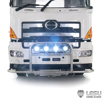 TOUCAN RC HOBBY Metall-Frontstoßstange LED-Licht für 1/14 LESU 700 Zugmaschine LKW DIY Auto Simulationsfahrzeug Hobby Modell DIY Teile