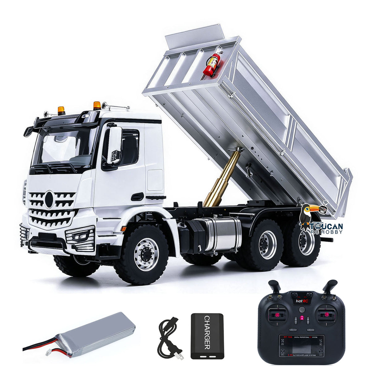 TOUCAN RC HOBBY US Stock MODO 1/14  RC Hydraulic Dumper 3348 - NO Lock Differential Axle Metal RTR