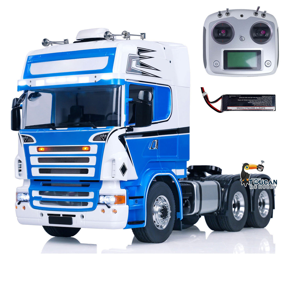 TOUCAN RC HOBBY LESU Metal Chassis 1/14 6x6 Remote Control Tractor Truck Painted Assembled Radio Control Car