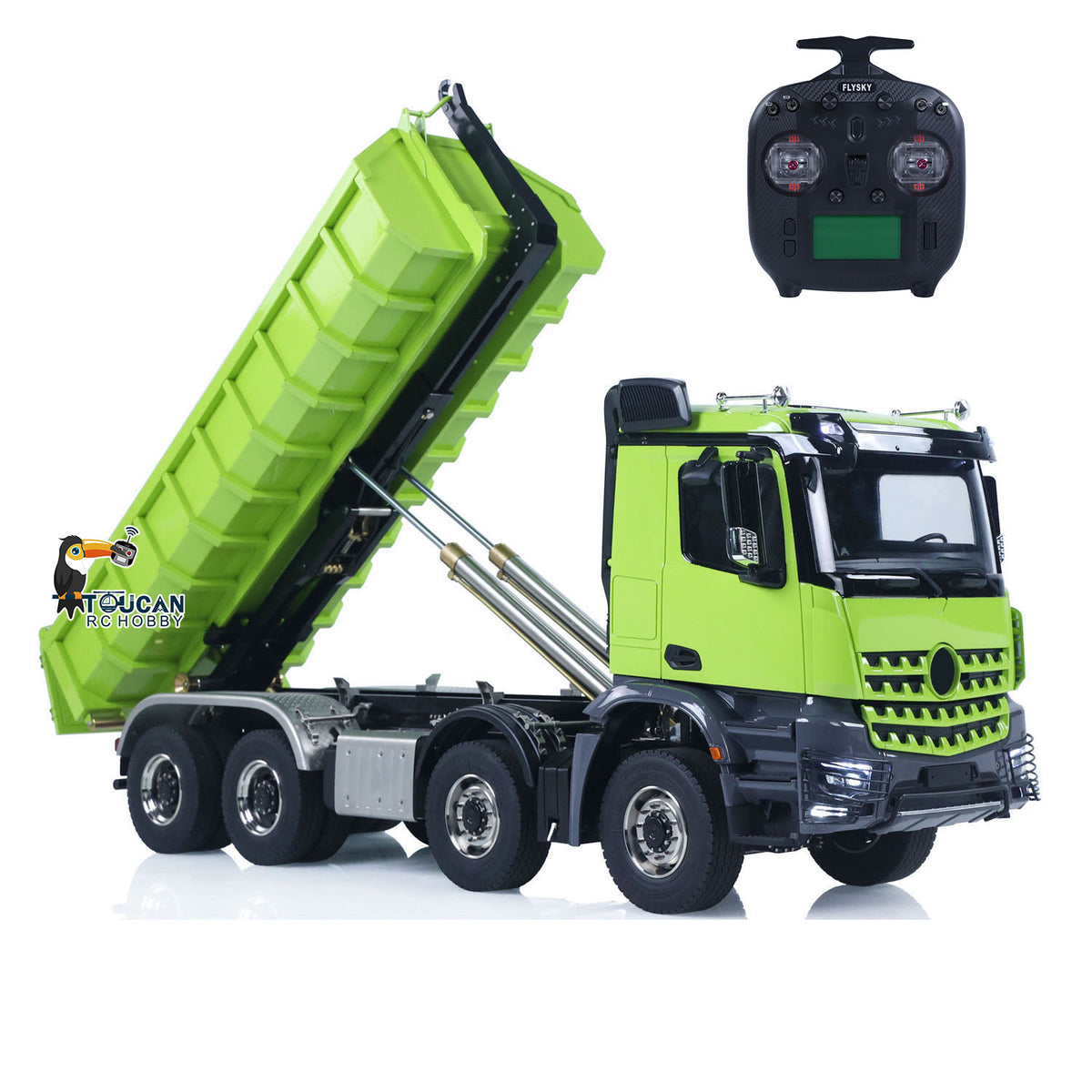 TOUCAN RC HOBBY LXY 1/14 8x8 Metal Hydraulic RC Dumper Tipper Car Radio Control Full Dump Trucks with Standard Bucket Hobby Model DIY PNP