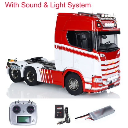 In Stock TOUCAN RC HOBBY ScaleClub 1/14 Finished RC Tractor Truck 770S 6x6 Metal Chassis Light Sound Smoke 3-speed Differential Lock Cabin Openable I6S Remote