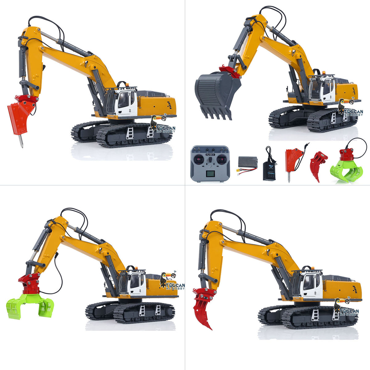 TOUCAN RC HOBBY Fast Free Shipping 1/18 Kabolite 5901 100S Electric Lifting RC Excavator Flysky Remote Control Digger Engineering Vehicle Electric Ripper Hammer