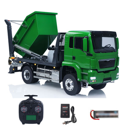 TOUCAN RC HOBBY LESU Z0068 1/14 Metal 4x4 Hydraulic Swing Arm Garbage Vehicle 3 Speed Transmission Lock Differential Axles for Backyard Fun