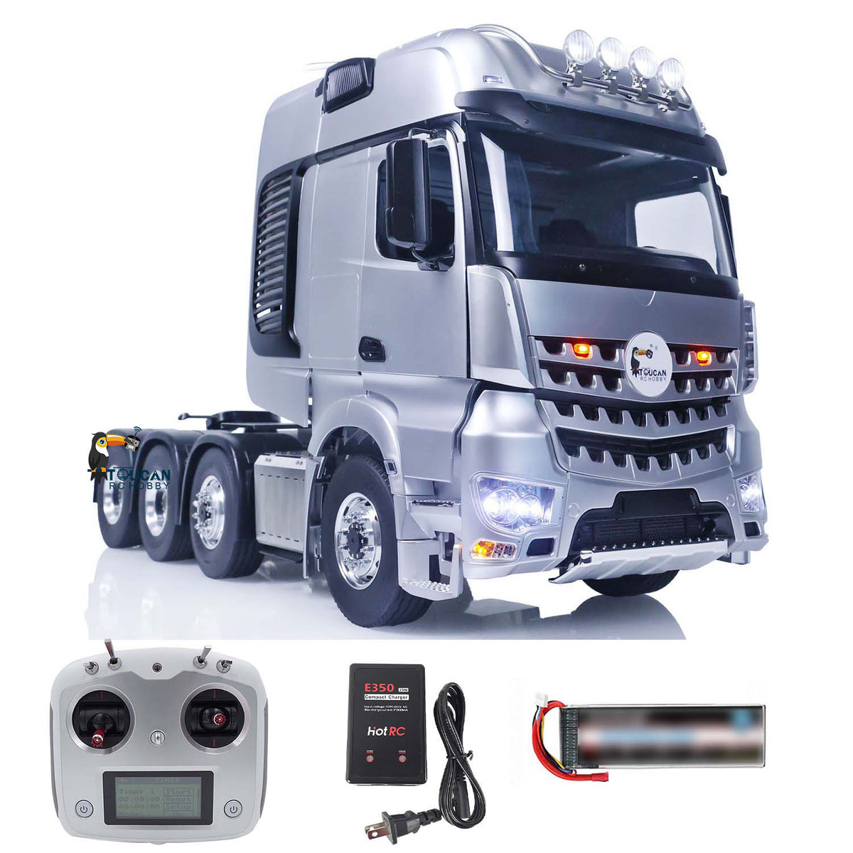 TOUCAN RC HOBBY LESU 1/14 8x8 RC Tractor Truck Metal Chassis High-Quality DIY Remote Control Car