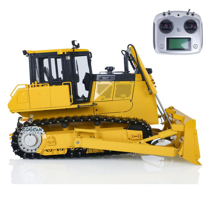 TOUCAN RC HOBBY JZModel D65EX 1/12 Metal RC Hydraulic Bulldozer PNP 3CH Valve FlySky I6S Radio Controller Light Sound System for Construction Truck Enthusiasts Outdoor