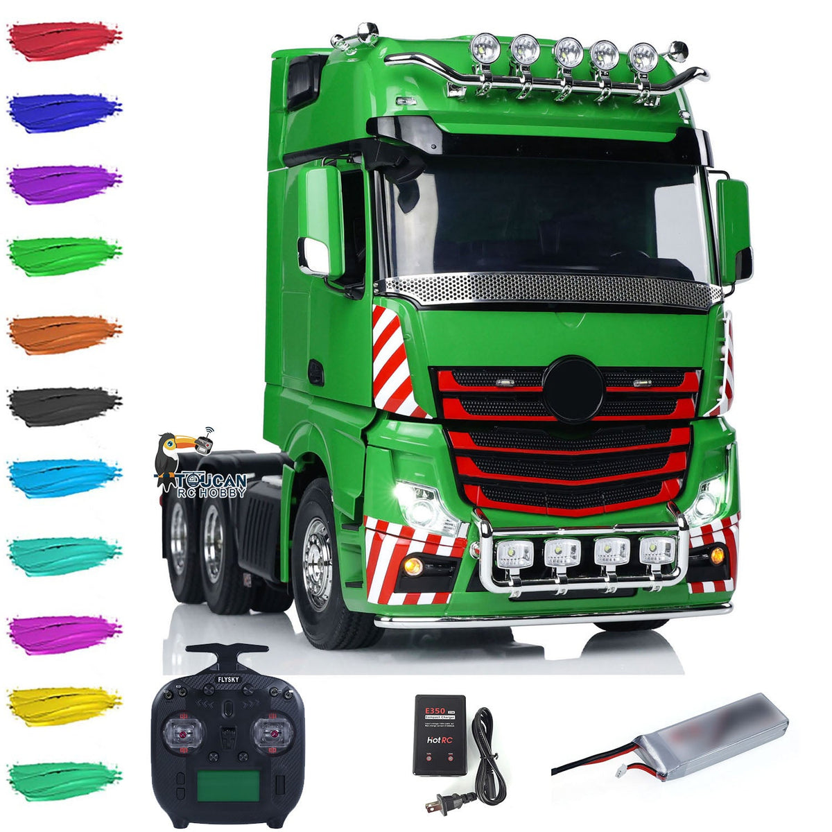 TOUCAN RC HOBBY HHRC 1/14 RC Tractor Truck 6x4 3363 Remote Control Lorry RTR Model ST8 Radio System Battery High-roof Assembled Painted Vehicle