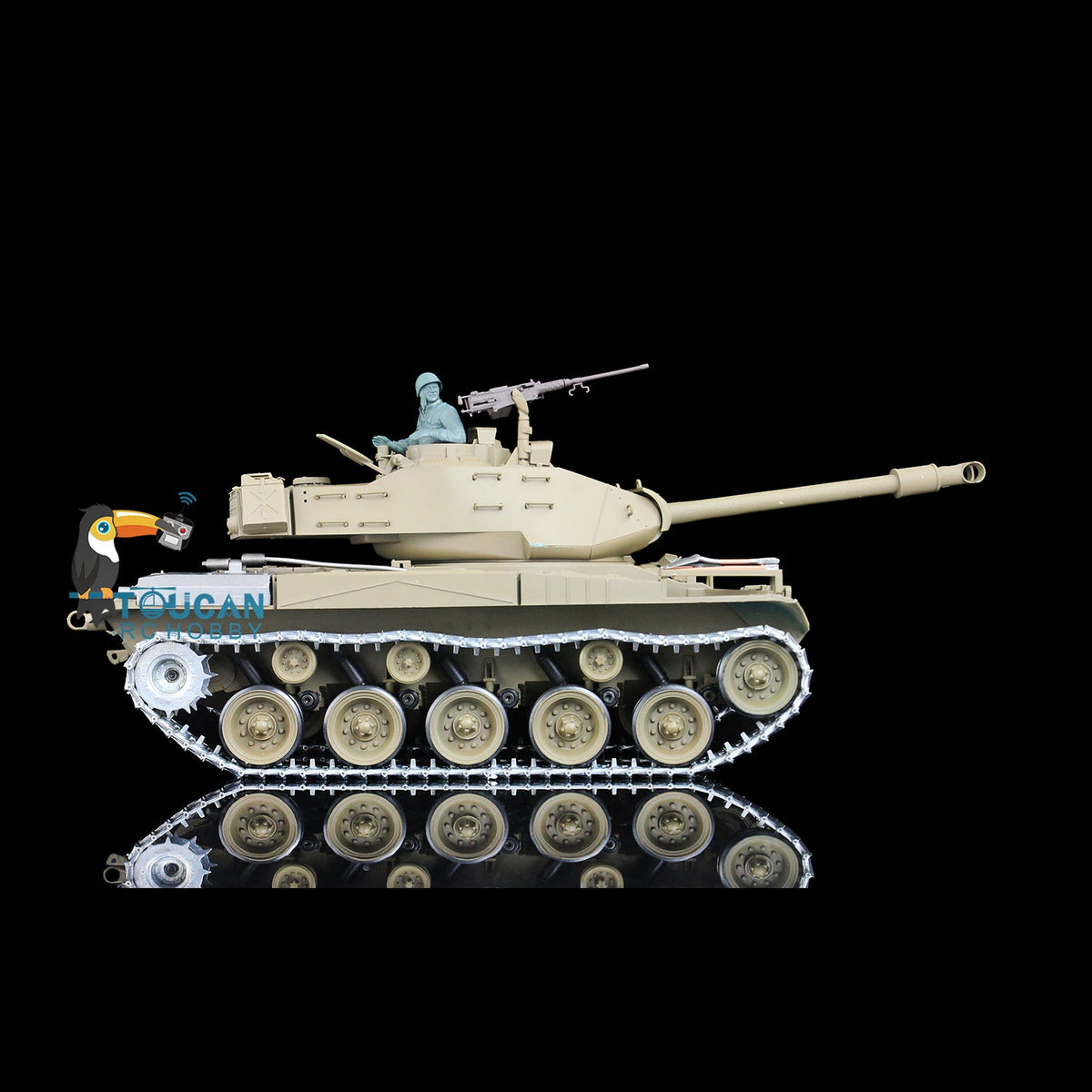 TOUCAN RC HOBBY Heng Long 1/16 TK7.0 USA Walker Bulldog 3839 RTR RC Tank FPV 360 Degrees Turret Smoke IR BB Unit Metal Tracks Gearbox Sprockets Wheels