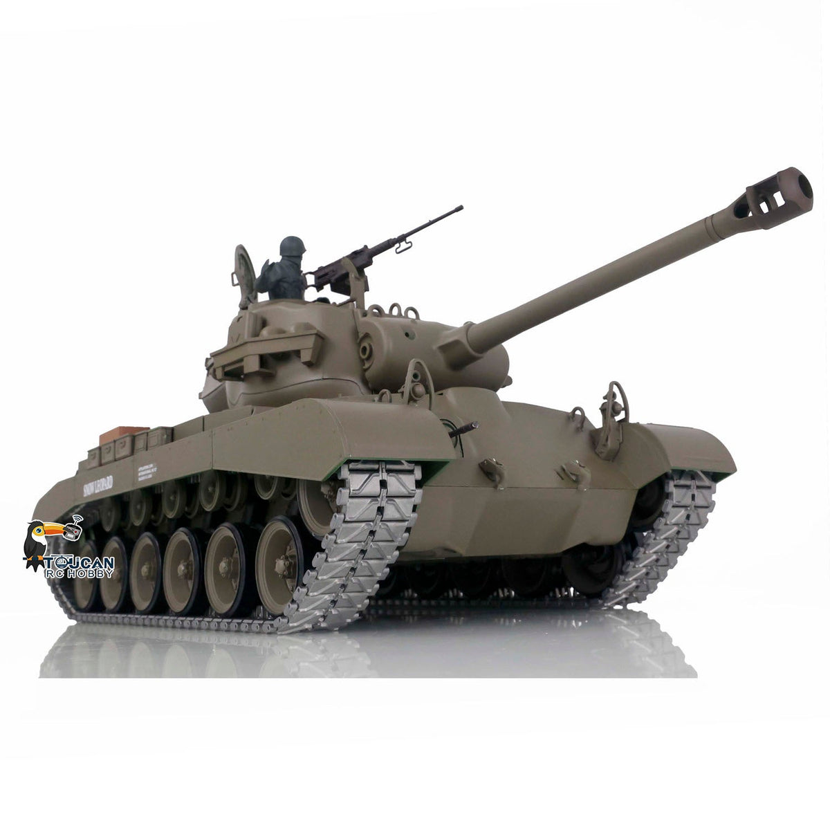 TOUCAN RC HOBBY Heng Long 1/16 TK7.0 Promotion 3838 M26 Pershing RTR RC Tank FPV BB IR 360 Degrees Turret Smoke Metal Tracks Sprockets Steel Gearbox Model