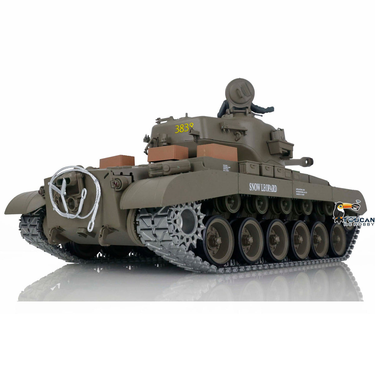 TOUCAN RC HOBBY Heng Long 1/16 TK7.0 Promotion 3838 M26 Pershing RTR RC Tank FPV BB IR 360 Degrees Turret Smoke Metal Tracks Sprockets Steel Gearbox Model