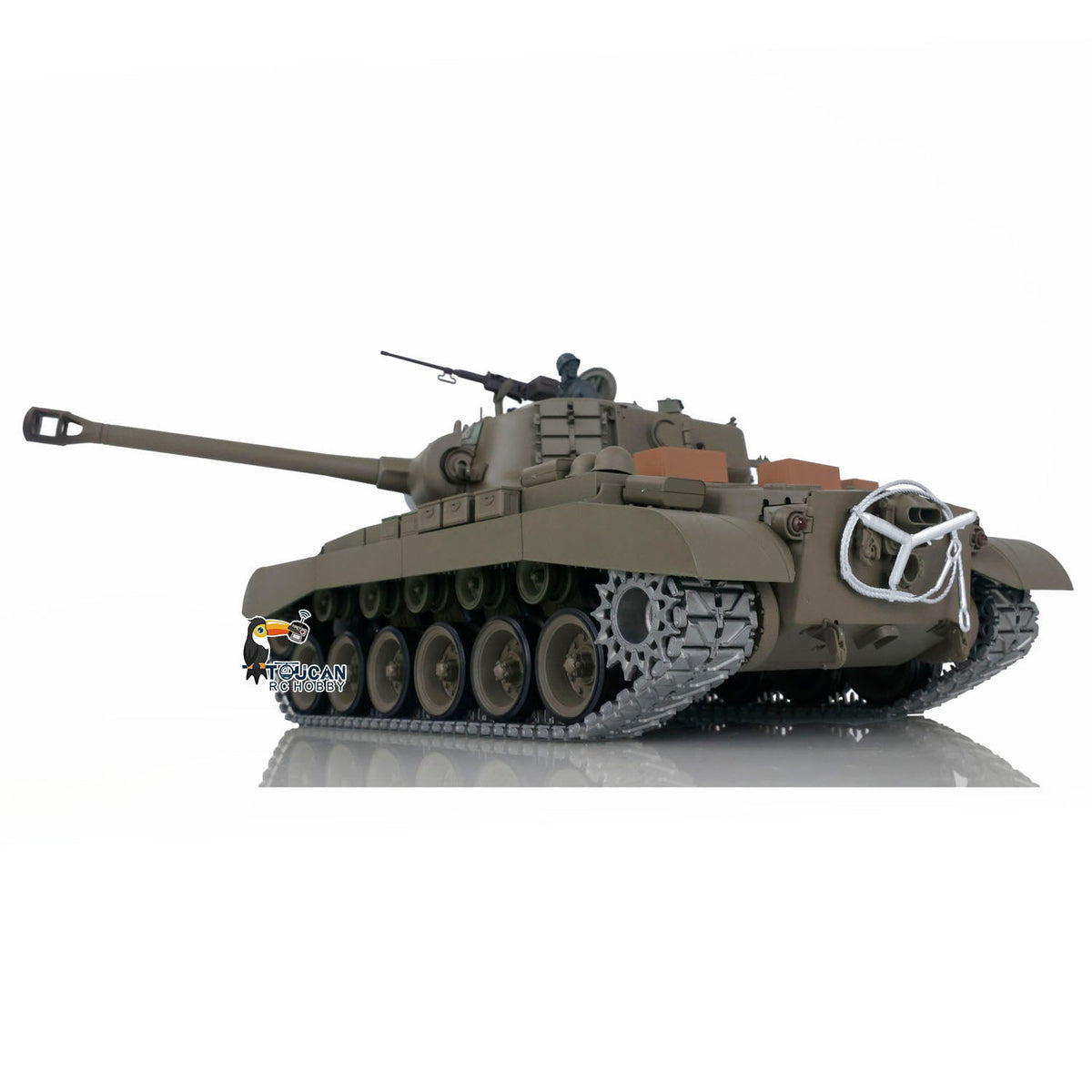 TOUCAN RC HOBBY Heng Long 1/16 TK7.0 Promotion 3838 M26 Pershing RTR RC Tank FPV BB IR 360 Degrees Turret Smoke Metal Tracks Sprockets Steel Gearbox Model