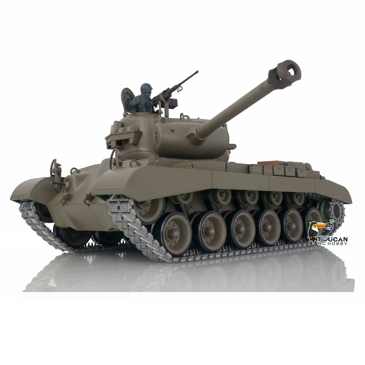 TOUCAN RC HOBBY Heng Long 1/16 TK7.0 Promotion 3838 M26 Pershing RTR RC Tank FPV BB IR 360 Degrees Turret Smoke Metal Tracks Sprockets Steel Gearbox Model