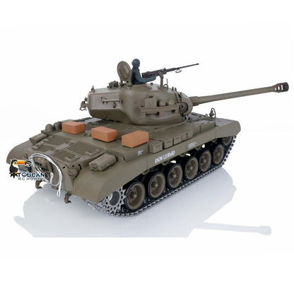 TOUCAN RC HOBBY Heng Long 1/16 TK7.0 3838 USA M26 Pershing 3839 Walker Bulldog M41A3 RTR RC Tank 360 Degrees Turret IR BB Smoke Metal Sprockets Tracks Gearbox